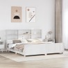 Cadre de lit sans matelas blanc 180x200 cm bois massif de pin 