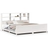 Cadre de lit sans matelas blanc 180x200 cm bois massif de pin 