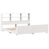 Cadre de lit sans matelas blanc 180x200 cm bois massif de pin 