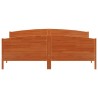 Cadre de lit sans matelas cire marron 200x200cm bois pin massif 