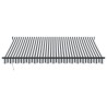 Auvent rétractable anthracite et blanc 4x3 m tissu et aluminium 