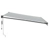 Auvent rétractable anthracite et blanc 4x3 m tissu et aluminium 