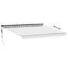 Auvent rétractable anthracite et blanc 4x3 m tissu et aluminium 