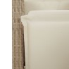 Ensemble de bistro 3 pcs avec coussins beige résine tressée 