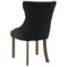 Chaises à manger lot de 2 noir tissu 