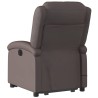 Fauteuil inclinable de massage marron foncé cuir véritable 