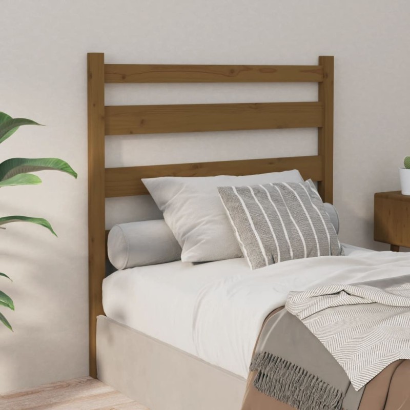 Tête de lit Marron miel 81x4x100 cm Bois massif de pin Tête de lit Marron miel 81x4x100 cm Bois massif de pin