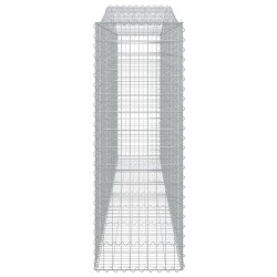Paniers à gabions arqués 2 pcs 400x50x140/160 cm Fer galvanisé 