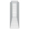 Paniers à gabions arqués 2 pcs 400x50x140/160 cm Fer galvanisé 