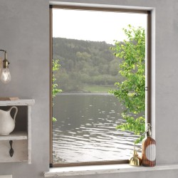 Moustiquaire pour fenêtres Marron 80x120 cm 