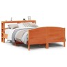 Cadre de lit sans matelas cire marron 120x190cm bois pin massif 