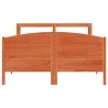 Cadre de lit sans matelas cire marron 120x190cm bois pin massif 