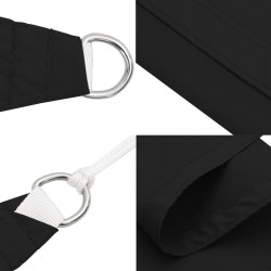 Voile de parasol tissu oxford triangulaire 3,6x3,6x3,6 m noir 