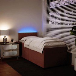 Sommier à lattes de lit avec matelas Rose 100x200 cm Velours 