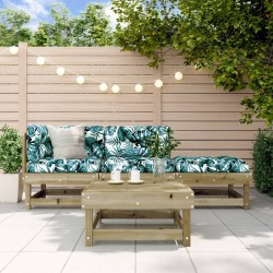 Salon de jardin 4 pcs avec coussins bois de pin imprégné 