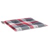 Coussins de chaise de jardin lot de 2 carreaux rouges 40x40x3cm 