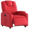 Fauteuil inclinable électrique Rouge Similicuir 