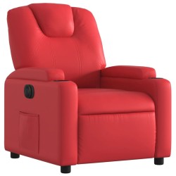 Fauteuil inclinable électrique Rouge Similicuir 
