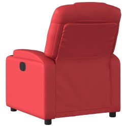 Fauteuil inclinable électrique Rouge Similicuir 