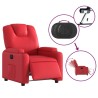 Fauteuil inclinable électrique Rouge Similicuir 