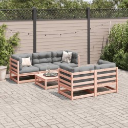 Salon de jardin 6 pcs bois massif sapin de douglas 