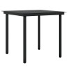 Ensemble à manger de jardin avec coussins 3 pcs noir 