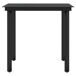 Ensemble à manger de jardin avec coussins 3 pcs noir 