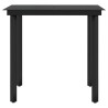Ensemble à manger de jardin avec coussins 3 pcs noir 
