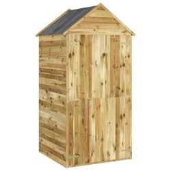 Abri à outils avec porte 107x107x220 cm Bois de pin imprégné 