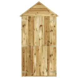 Abri à outils avec porte 107x107x220 cm Bois de pin imprégné 