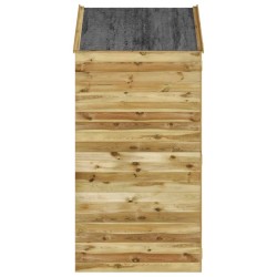 Abri à outils avec porte 107x107x220 cm Bois de pin imprégné 