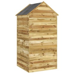 Abri à outils avec porte 107x107x220 cm Bois de pin imprégné 