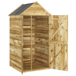 Abri à outils avec porte 107x107x220 cm Bois de pin imprégné 