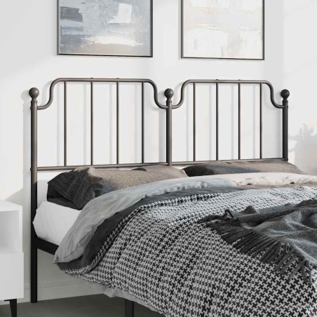 Tête de lit métal noir 135 cm 