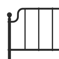 Tête de lit métal noir 135 cm 