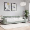 Lit de jour avec matelas gris clair 90x190 cm velours 
