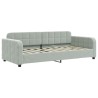 Lit de jour avec matelas gris clair 90x190 cm velours 