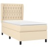 Sommier à lattes de lit avec matelas Crème 90x200 cm Tissu 