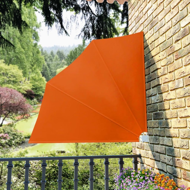 Auvent latéral pliable de balcon Terre cuite 140x140 cm 