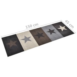 Tapis de sol de cuisine lavable Étoile 45x150 cm 