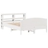Cadre de lit sans matelas blanc 160x200 cm bois de pin massif 