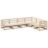 Salon de jardin 6 pcs bois de pin massif 