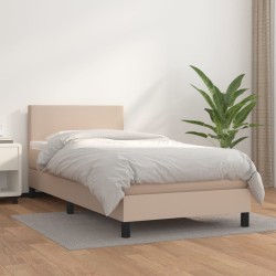 Sommier à lattes de lit avec matelas Cappuccino 90x200 cm 