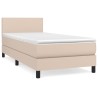 Sommier à lattes de lit avec matelas Cappuccino 90x200 cm 
