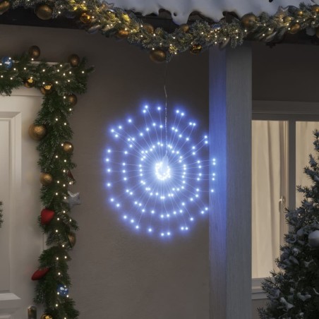 Étoile rayonnante de Noël 140 LED 2 pcs blanc froid 17 cm 
