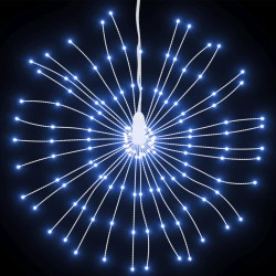 Étoile rayonnante de Noël 140 LED 2 pcs blanc froid 17 cm 