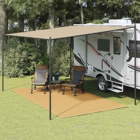 Tapis de tente sable 200x400 cm PEHD 
