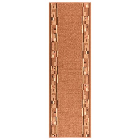 Tapis de couloir antidérapant Marron 67x250 cm 