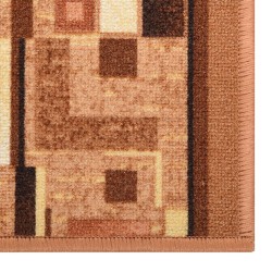 Tapis de couloir antidérapant Marron 67x250 cm 
