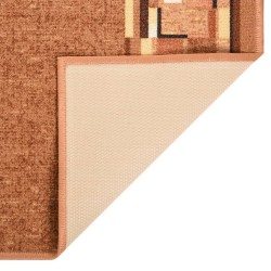 Tapis de couloir antidérapant Marron 67x250 cm 